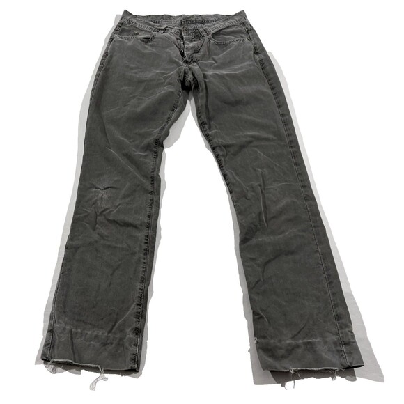 James Perse Canvas 5 Pocket Pants Mens Gray Button Fly Slim Straight Sz 30 USA - Picture 1 of 14